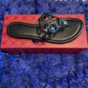 Tory Burch Black Leather Sandals